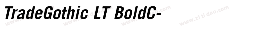 TradeGothic LT BoldC字体转换